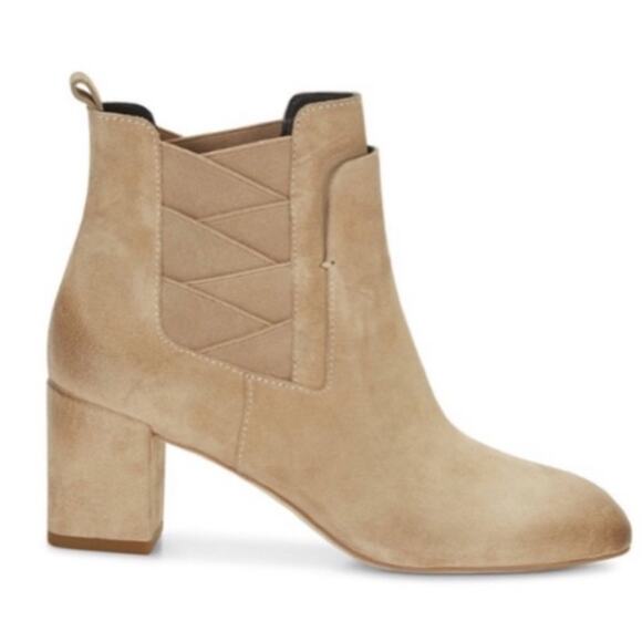 REBECCA MINKOFF Women's Lo Suede Ankle Boots Tan Size 9 1/2 M - Picture 1 of 8